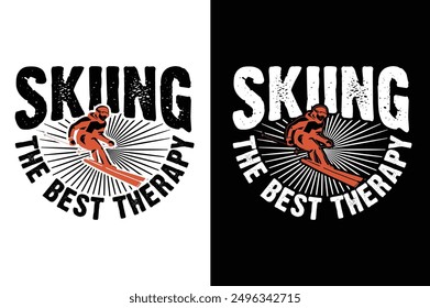  snow skiing t shirt design