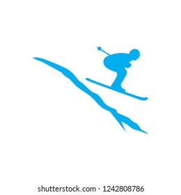 snow skiing, winter mountain scene