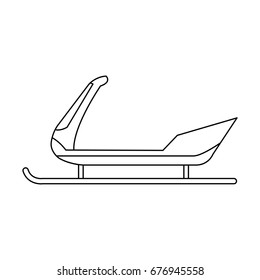 snow sled modern vehicle object icon