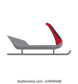 snow sled modern vehicle object icon