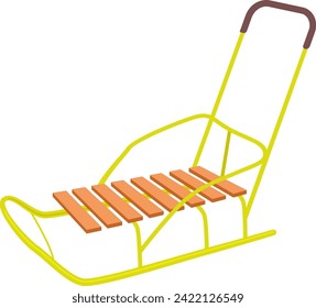 Snow Sledge Icon Vector Illustration
