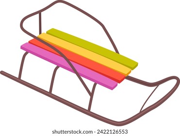 Snow Sledge Icon Vector Illustration