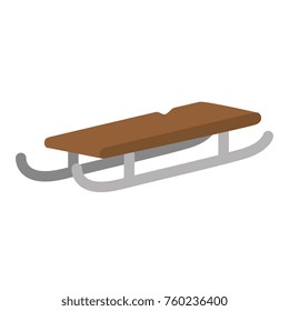 snow sledge isolated icon