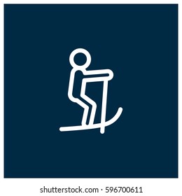 Snow sledge vector icon