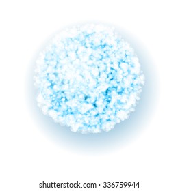 Snow, snowball, isolated clump of snow on a white background with shadow, snowflake, ice, banner. Vector illustration, Christmas Background.