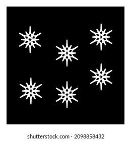 Snow Snowfall Flat Icon Isolated On White Background