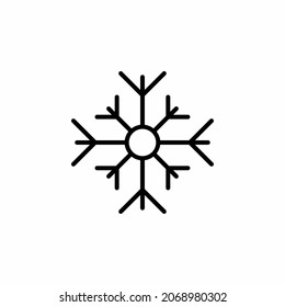 Nieve, diseño de icono de línea copo de nieve 