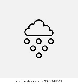 Snow, snowflake line icon design concept