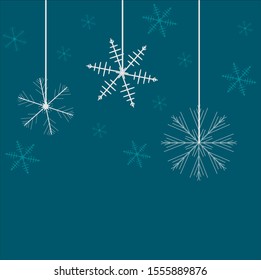 The snow snowflake logo design wallpaper for christmas day with blue background