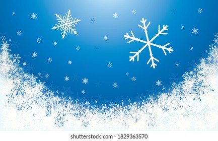 snow and snowflake winter background illustration greeting card and patterns