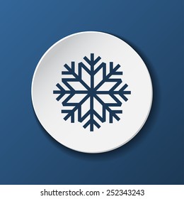 snow, snowflake, winter icon isolated on background. vector illustrations
