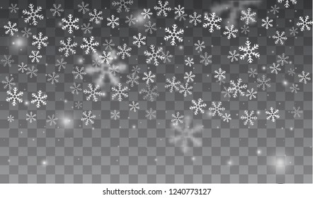 Snow and snowflakes background.