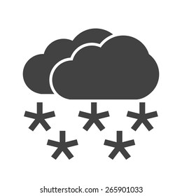 Snow, snowflakes, clouds, snowing icon vector image. Can also be used for weather, forecast, season, climate, meteorology. Suitable for web apps, mobile apps and print media.