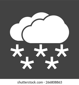 Snow, snowflakes, clouds, snowing icon vector image. Can also be used for weather, forecast, season, climate, meteorology. Suitable for web apps, mobile apps and print media.