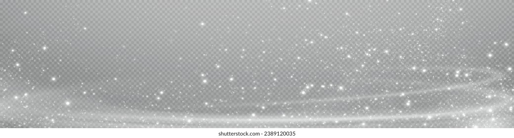 Snow and snowflakes on transparent background. Winter snowfall effect of falling white snow flakes and shining, New Year snowstorm or blizzard realistic backdrop. Christmas or Xmas holidays.