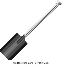 Snow spade, illustration, vector on a white background.