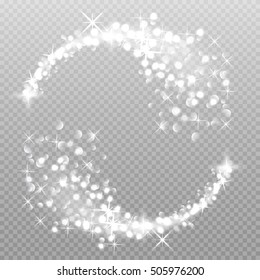 snow sparkles transparent element. Christmas magic element