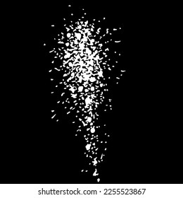 snow splashes on a black base