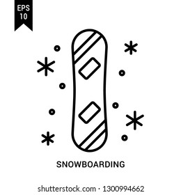 Snow sports icon: Snowboarding