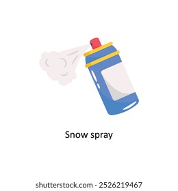 Sticker do vetor do doodle do spray da neve. Arquivo EPS 10