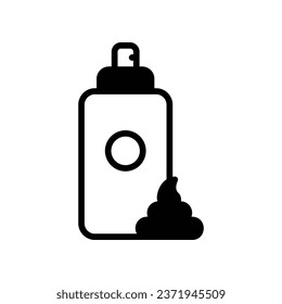 Icono de Snow Spray aislado en la ilustración del material del vector de fondo blanco.