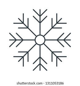 Snow star concept line icon. Simple element illustration. Snow star concept outline symbol design. Can be used for web and mobile UI/UX . Modern vector style