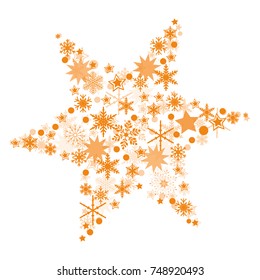 Snow star - stock vector