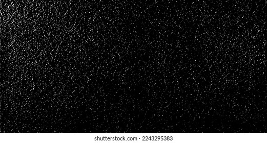 Nieve, estrellas, luces brillantes de hadas, lluvia cae sobre fondo negro. Ruido vector abstracto. Pequeñas partículas de desechos y polvo. Superposición de textura de grunge desigual.
