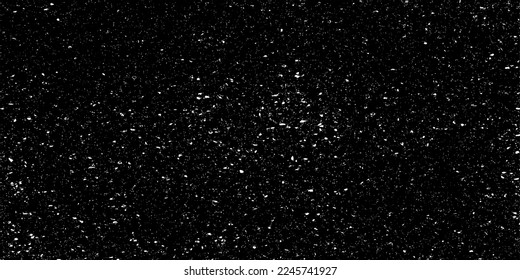 Snow, stars, fairy twinkling lights, rain drops on black background. Abstract vector noise. Small particles of debris and dust. Distressed uneven grunge texture overlay.
