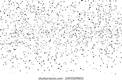Snow, stars, fairy twinkling lights, rain drops on black background. Abstract vector noise. Small particles of debris and dust. Distressed uneven grunge texture overlay.

