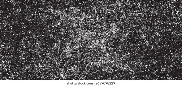 Snow, stars, fairy twinkling lights, rain drops on black background. Abstract vector noise. Small particles of debris and dust. Distressed uneven grunge texture overlay.