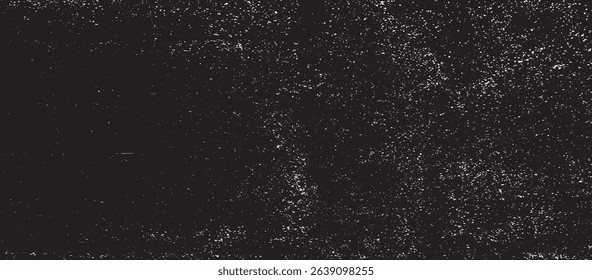 Snow, stars, fairy twinkling lights, rain drops on black background. Abstract vector noise. Small particles of debris and dust. Distressed uneven grunge texture overlay.