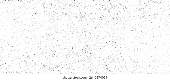 Snow, stars, fairy twinkling lights, rain drops on black background. Abstract vector noise. Small particles of debris and dust. Distressed uneven grunge texture overlay.