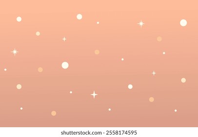 snow and stars on a pink background. Holiday Seamless pattern.