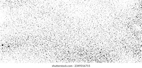 Snow, stars, twinkling lights, rain drops on black background. Abstract vector noise. Small particles of debris and dust. Distressed uneven grunge texture overlay.