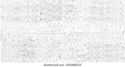Snow, stars, twinkling lights, rain drops on black background. Abstract vector noise. Small particles of debris and dust. Distressed uneven grunge texture overlay.