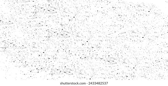 Snow, stars, twinkling lights, rain drops on black background. Abstract vector noise. Small particles of debris and dust. Distressed uneven grunge texture overlay.