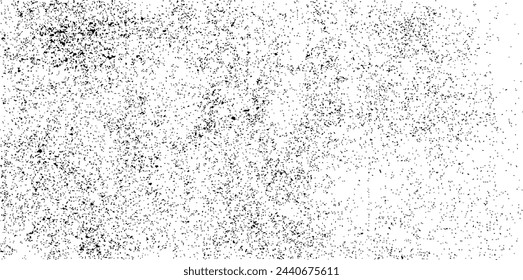 Snow, stars, twinkling lights, rain drops on black background. Abstract vector noise. Small particles of debris and dust. Distressed uneven grunge texture overlay.