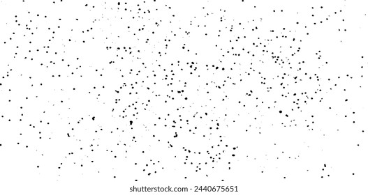 Snow, stars, twinkling lights, rain drops on black background. Abstract vector noise. Small particles of debris and dust. Distressed uneven grunge texture overlay.