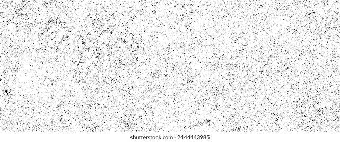 Snow, stars, twinkling lights, rain drops on black background. Abstract vector noise. Small particles of debris and dust. Distressed uneven grunge texture overlay.
