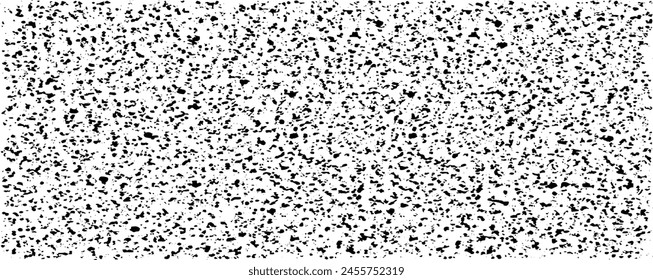 Snow, stars, twinkling lights, rain drops on black background. Abstract vector noise. Small particles of debris and dust. Distressed uneven grunge texture overlay.