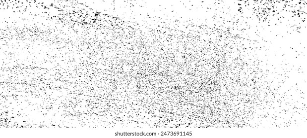 Snow, stars, twinkling lights, rain drops on black background. Abstract vector noise. Small particles of debris and dust. Distressed uneven grunge texture overlay.