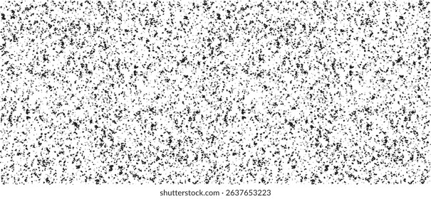 Snow, stars, twinkling lights, rain drops on black background. Abstract vector noise. Small particles of debris and dust. Distressed uneven grunge texture overlay.