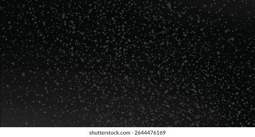 snow, stars, white dots bokeh on black background