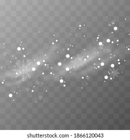 Snow. Snow Storm, Snowflakes, Snowfall. Snow Png. Winter, Christmas, Holiday. Dust. White Dust. Vector Image.