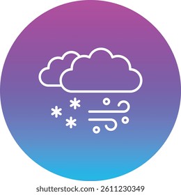 Snow Storm vector icon. Can be used for printing, mobile and web applications.