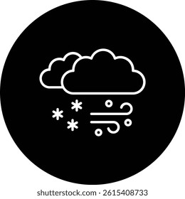Snow Storm vector icon. Can be used for printing, mobile and web applications.