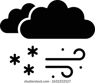 Snow Storm vector icon. Can be used for printing, mobile and web applications.