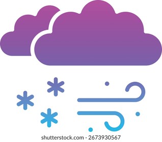 Snow Storm vector icon. Can be used for printing, mobile and web applications.