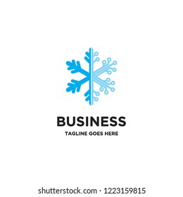 snow technology logo icon vector